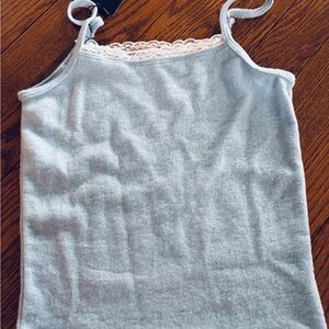 Flowers by zoe girls blue tank top